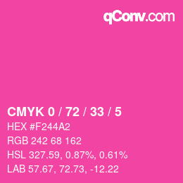 Color code: CMYK 0 / 72 / 33 / 5 | qconv.com
