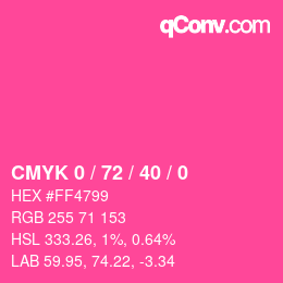 Color code: CMYK 0 / 72 / 40 / 0 | qconv.com