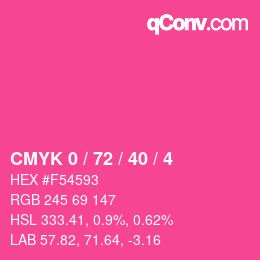Color code: CMYK 0 / 72 / 40 / 4 | qconv.com