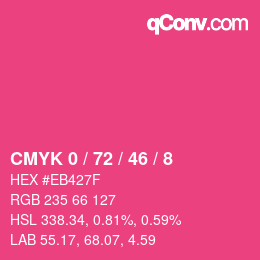 Color code: CMYK 0 / 72 / 46 / 8 | qconv.com