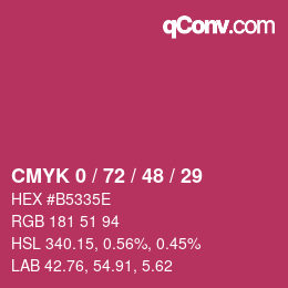 Color code: CMYK 0 / 72 / 48 / 29 | qconv.com