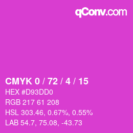 Color code: CMYK 0 / 72 / 4 / 15 | qconv.com