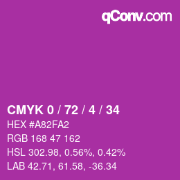 Color code: CMYK 0 / 72 / 4 / 34 | qconv.com