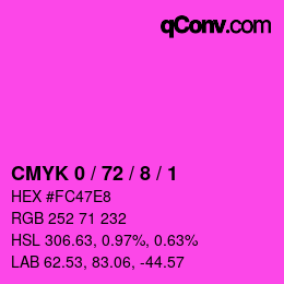 Color code: CMYK 0 / 72 / 8 / 1 | qconv.com