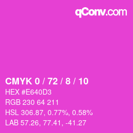 Color code: CMYK 0 / 72 / 8 / 10 | qconv.com