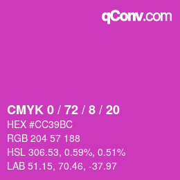 Color code: CMYK 0 / 72 / 8 / 20 | qconv.com
