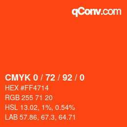 Color code: CMYK 0 / 72 / 92 / 0 | qconv.com