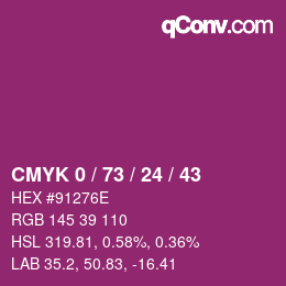 Color code: CMYK 0 / 73 / 24 / 43 | qconv.com