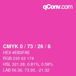 Color code: CMYK 0 / 73 / 26 / 8 | qconv.com