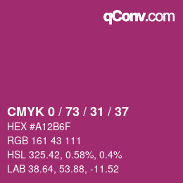 Color code: CMYK 0 / 73 / 31 / 37 | qconv.com