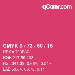 Color code: CMYK 0 / 73 / 50 / 15 | qconv.com