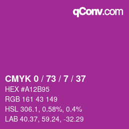 Color code: CMYK 0 / 73 / 7 / 37 | qconv.com