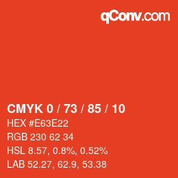 Color code: CMYK 0 / 73 / 85 / 10 | qconv.com