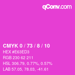 Color code: CMYK 0 / 73 / 8 / 10 | qconv.com