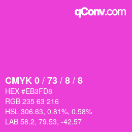 Color code: CMYK 0 / 73 / 8 / 8 | qconv.com