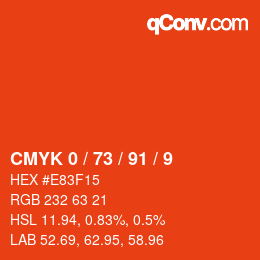 Color code: CMYK 0 / 73 / 91 / 9 | qconv.com