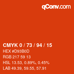 Color code: CMYK 0 / 73 / 94 / 15 | qconv.com