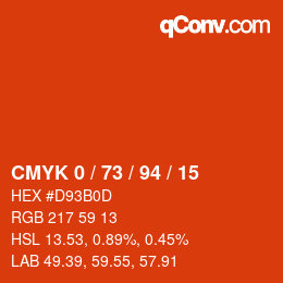 Color code: CMYK 0 / 73 / 94 / 15 | qconv.com