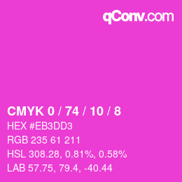 Color code: CMYK 0 / 74 / 10 / 8 | qconv.com