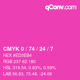 Color code: CMYK 0 / 74 / 24 / 7 | qconv.com