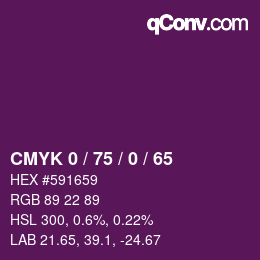 Color code: CMYK 0 / 75 / 0 / 65 | qconv.com