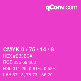 Color code: CMYK 0 / 75 / 14 / 8 | qconv.com