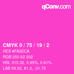 Color code: CMYK 0 / 75 / 19 / 2 | qconv.com