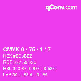 Color code: CMYK 0 / 75 / 1 / 7 | qconv.com