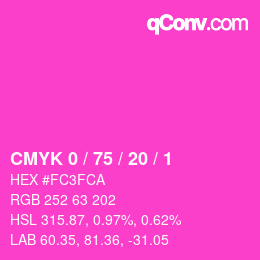 Color code: CMYK 0 / 75 / 20 / 1 | qconv.com