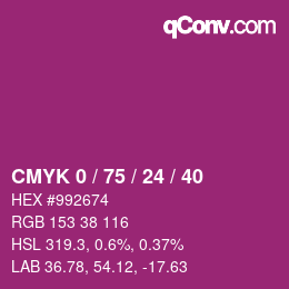 Color code: CMYK 0 / 75 / 24 / 40 | qconv.com