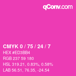 Color code: CMYK 0 / 75 / 24 / 7 | qconv.com