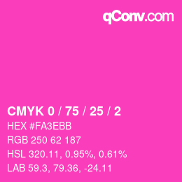 Color code: CMYK 0 / 75 / 25 / 2 | qconv.com