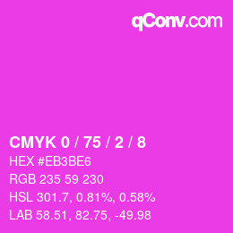 Color code: CMYK 0 / 75 / 2 / 8 | qconv.com