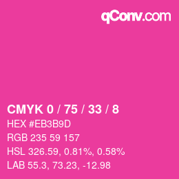 Código de color: CMYK 0 / 75 / 33 / 8 | qconv.com