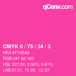 Color code: CMYK 0 / 75 / 34 / 3 | qconv.com