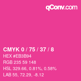 Color code: CMYK 0 / 75 / 37 / 8 | qconv.com