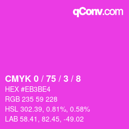 Color code: CMYK 0 / 75 / 3 / 8 | qconv.com