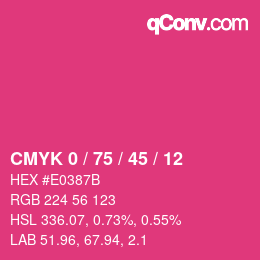 Color code: CMYK 0 / 75 / 45 / 12 | qconv.com