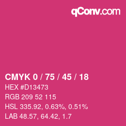 Color code: CMYK 0 / 75 / 45 / 18 | qconv.com