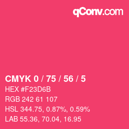 Color code: CMYK 0 / 75 / 56 / 5 | qconv.com