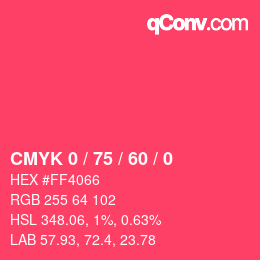 Color code: CMYK 0 / 75 / 60 / 0 | qconv.com