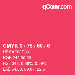 Color code: CMYK 0 / 75 / 60 / 6 | qconv.com