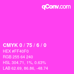 Color code: CMYK 0 / 75 / 6 / 0 | qconv.com