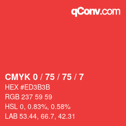 Color code: CMYK 0 / 75 / 75 / 7 | qconv.com