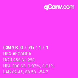 Color code: CMYK 0 / 76 / 1 / 1 | qconv.com