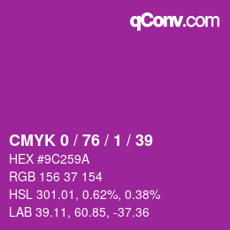 Color code: CMYK 0 / 76 / 1 / 39 | qconv.com