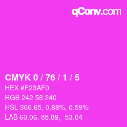 Color code: CMYK 0 / 76 / 1 / 5 | qconv.com