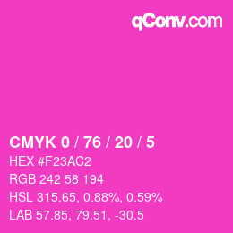 Color code: CMYK 0 / 76 / 20 / 5 | qconv.com