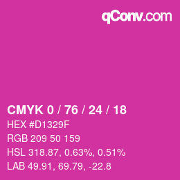 Color code: CMYK 0 / 76 / 24 / 18 | qconv.com