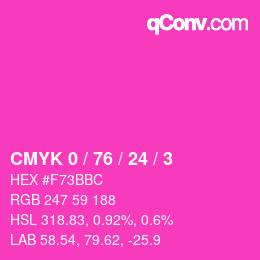 颜色代码: CMYK 0 / 76 / 24 / 3 | qconv.com